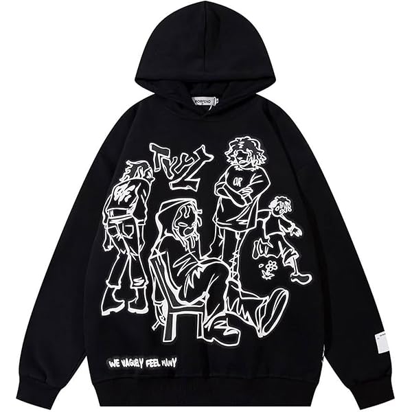 ジャンク　grunge usa YUNZSXJY Womens Men Zip Up Grunge Hoodie Cross Print Jacket